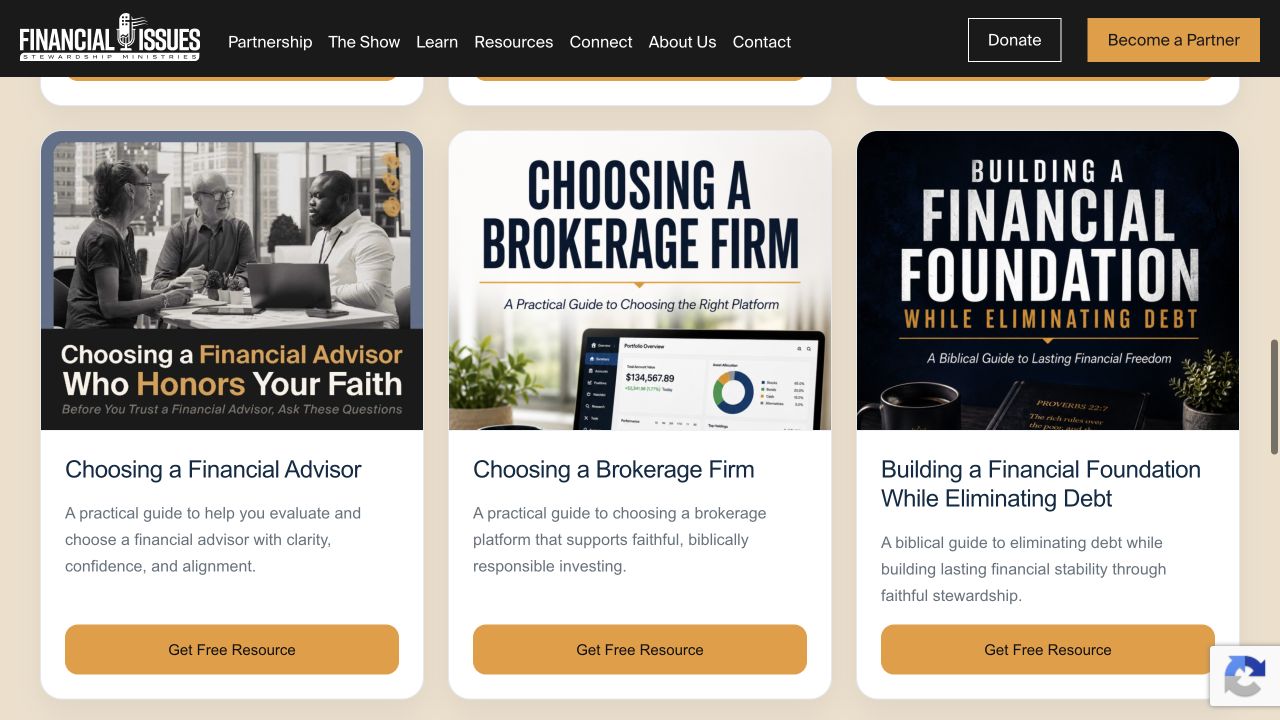 PDF resource selection and lead funnel